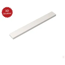 Klemos Fliese 1x8 – individuell bedruckte Klemmbaustein-Fliese mit 3D Struktur