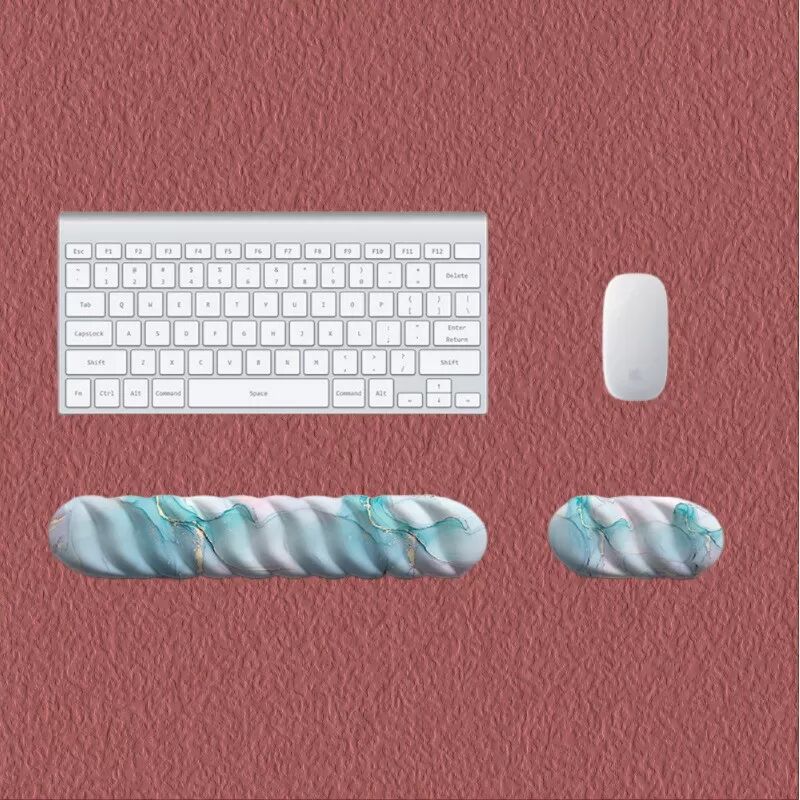 INF Ergonomische Tastatur-Handgelenkauflage und Mauspad-Kombination zur Entlastung bei Handermüdung im Büro Mehrfarbig