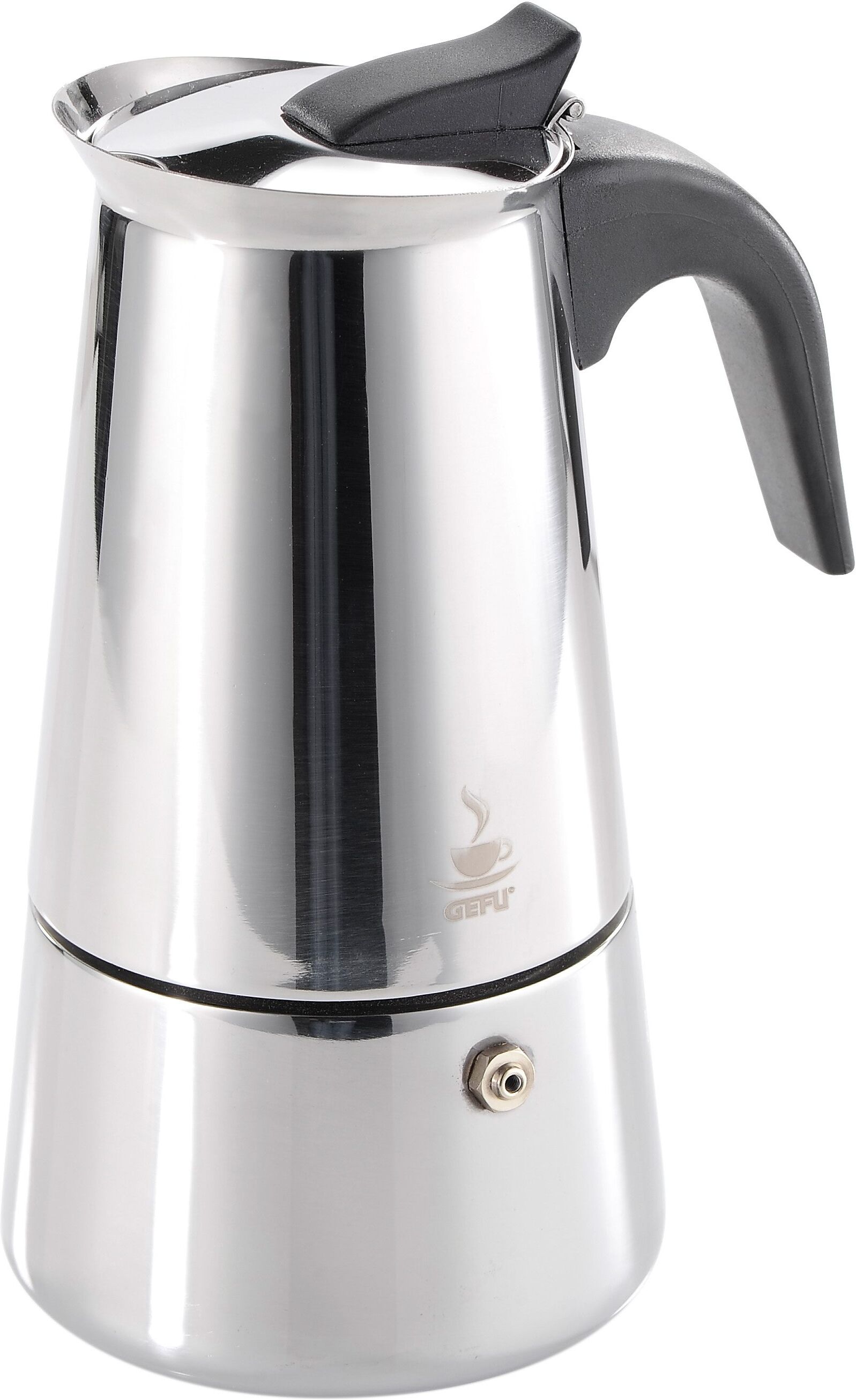 Espressokocher GEFU "Emilio", silber (silberfarben), 6, Kaffeemaschinen, Espressokocher, für alle Herdarten