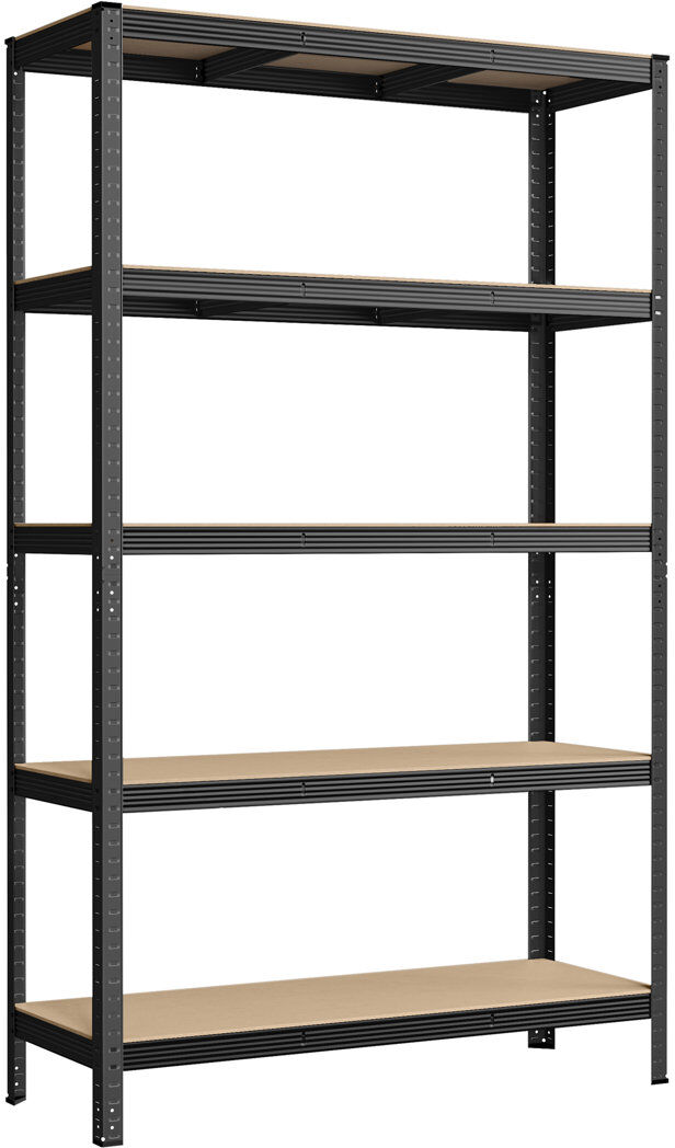 Symple Stuff Kris Adjustable Height Shelving Unit Black 200cm H x 60cm W x 120cm D