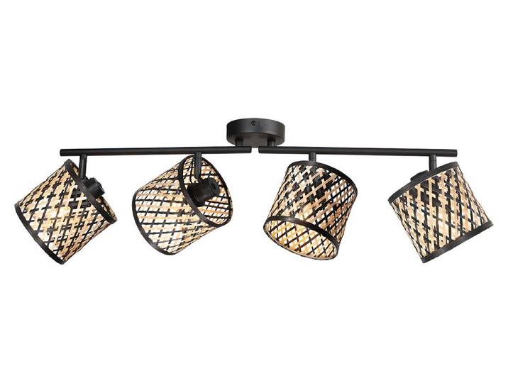 Spot - naturel noir - Sumba - bambou métal - spot en saillie - E14 - 4490ZW - Mexlite