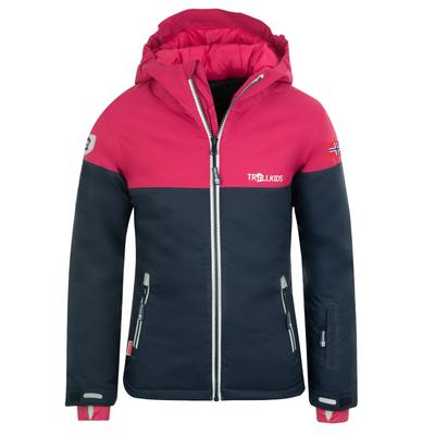 Winterjacke TROLLKIDS "GIRLS HALLINGDAL JACKET", Mädchen, Gr. 176, weiß (navy, pink, weiß), Obermaterial: 100% Polyester. Futter: 100% Polyamid. Wattierung: 100% Polyester, Jacken Winterjacke, sportlich, aus Polyester, atmungsaktiv, wasserdicht,...