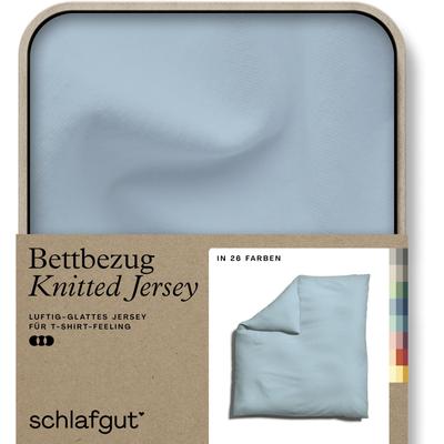 Schlafgut "Premium Bettbezug Knitted Jersey (1 St)" Ton-in-Ton Reißverschluss, Bio-Baumwolle mit Elasthan, Uni, OEKO Tex