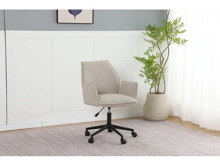 Bürodrehstuhl TAOCHI 57 x 85 x 62cm Beige/Beige