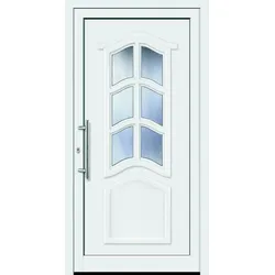 Feba Novotherm Kunststoff Haustüre Modell 506, weiß, mit Glas Orna C - weiß