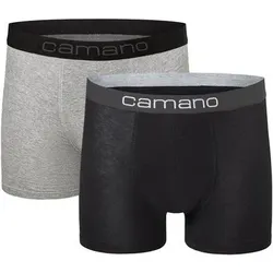 CAMANO Boxershorts Unterhosen Herren elastischer Gummibund ohne Einschneiden Baumwolle Stretch hautfreundlich Atmungsaktiv, Größe XL in Schwarz Schwarz