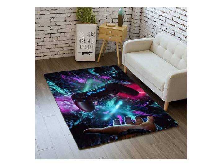 LuxusKollektion Kinderteppich Gaming Controller Teppich 100x150cm Graffiti, rechteckig, Höhe: 10 mm