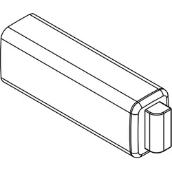 HSK Ersatzteile Türführungsprofil inklusive Lagerzapfen, Länge 1.000 mm, Chrom, E30250-41 E30250-41
