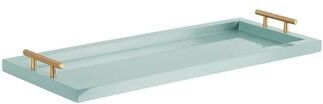Kate and Laurel Halsey Wood Rectangle Decorative Tray