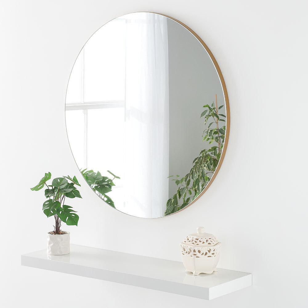 Latitude Run Ivoryanna Flat Mirror Gold 70X70X2CM