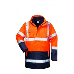 Warnschutz-Parka 4-in-1 "TRAVIS" orange/marine - S - Orange