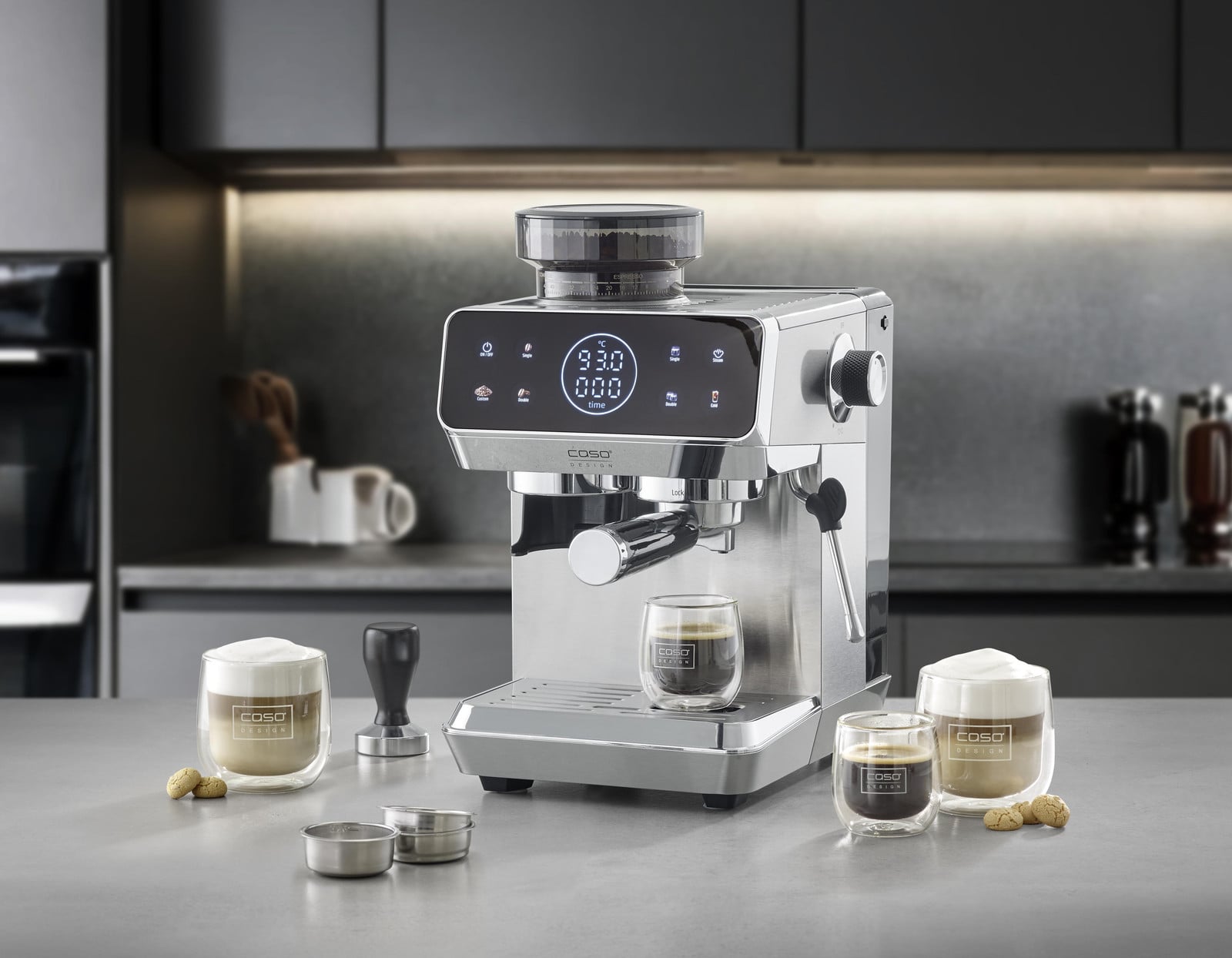 Caso Espressomachine met roestvrijstalen filterhouder