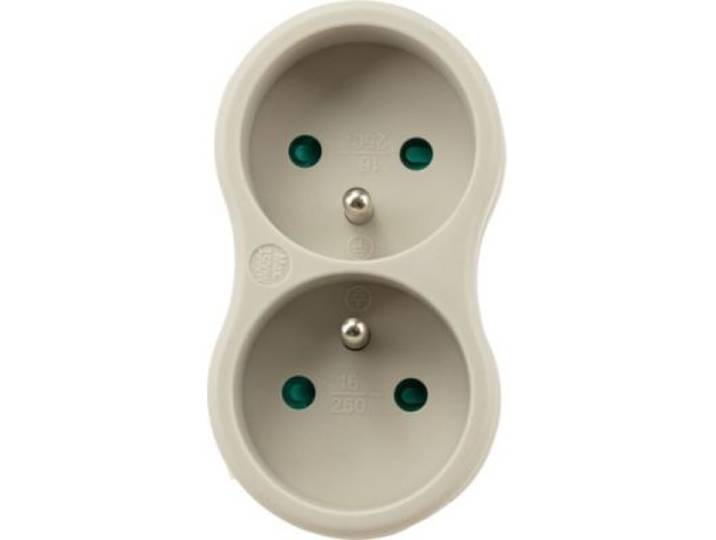 Essentielb - Multiprise Biplite En Bioplastique Blanc
