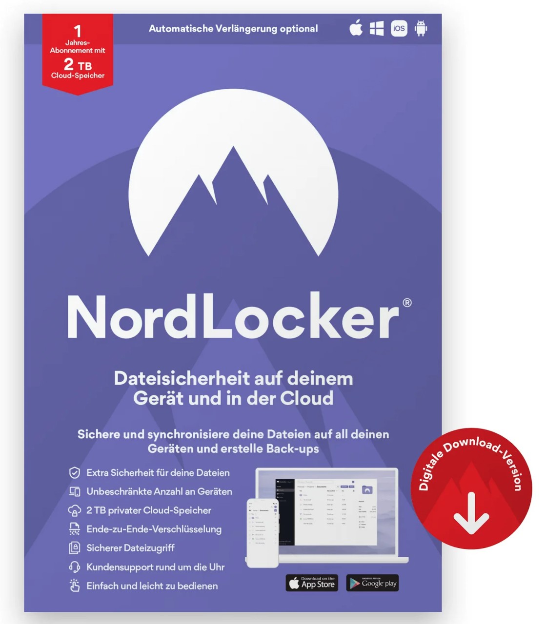 NordVPN NordLocker 500 GB NL1C1Y5GB-TDEU-E