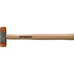 PROMAT Plastikhammer Kopf-Ø 22 mm Kopflänge 78 mm, Celluloseacetat Holz Stiel