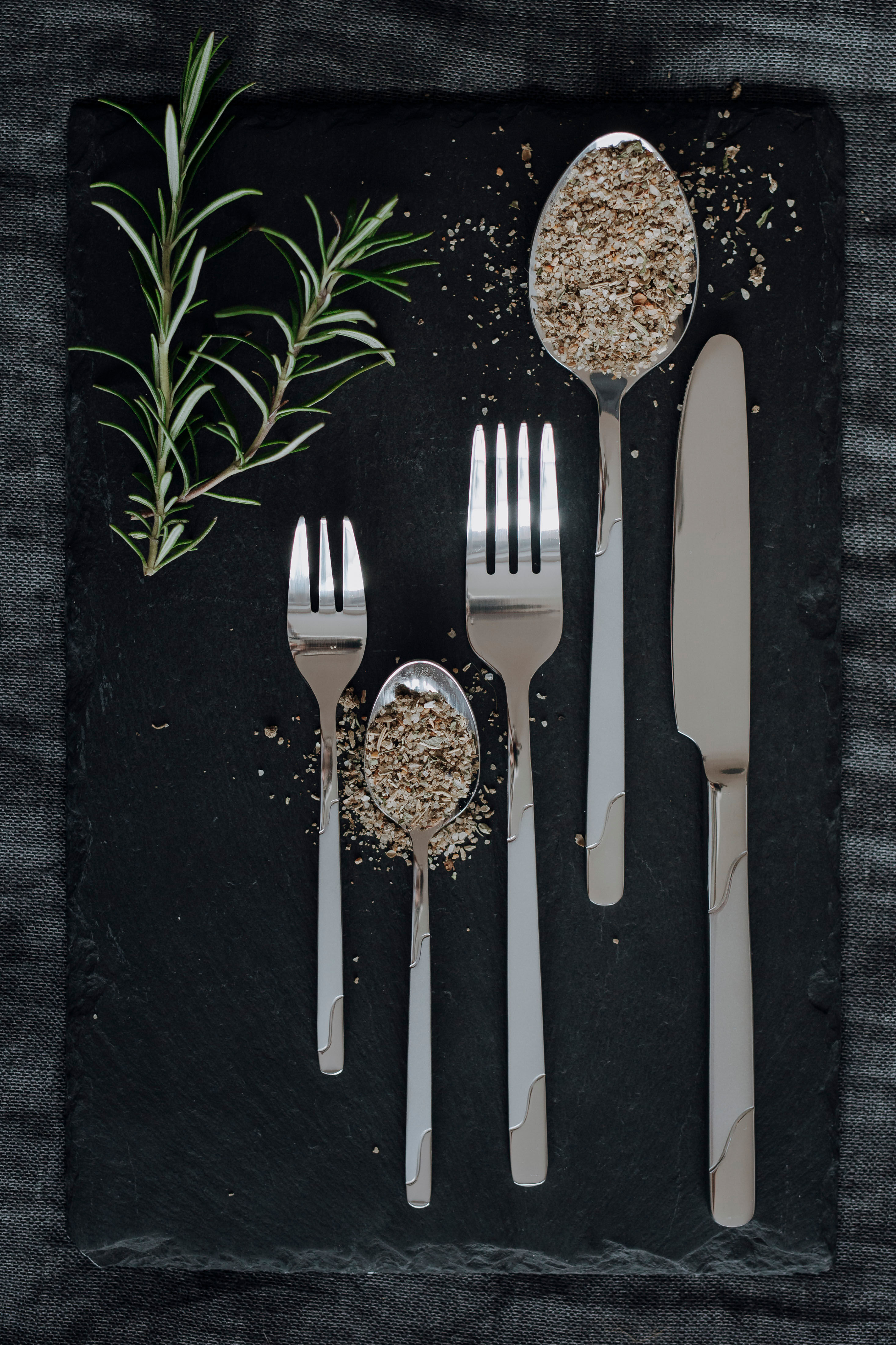 Besteck-Set MULEX "Seattle", silber (edelstahlfarben), 60 tlg., Edelstahl 18/0, Essbesteck-Sets, spülmaschinengeeignet