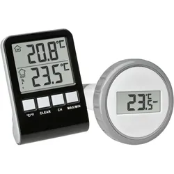 TFA Funk-Poolthermometer Palma Poolthermometer Schwarz (30.3067.10)
