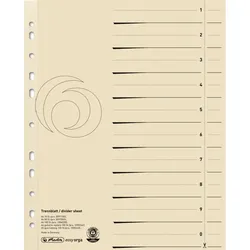 herlitz Trennblatt A4 chamois VE=16x50 Stück