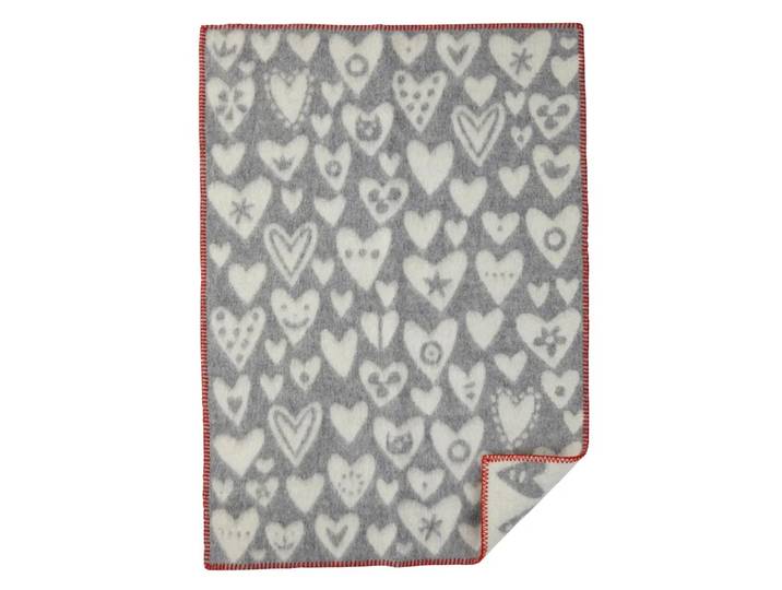 Klippan Yllefabrik Couverture en laine Baby Heart gris