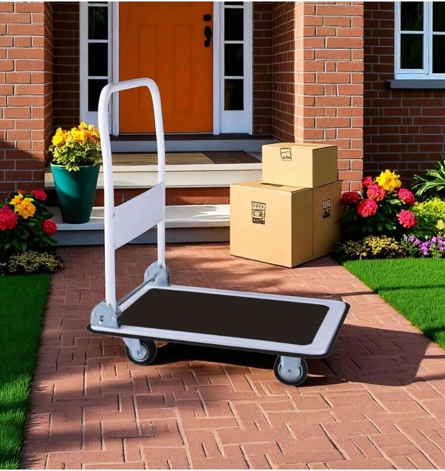 EuroGarden CARRELLO CON PIANALE PIEGHEVOLE NERO 150KG