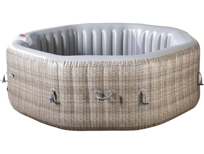 Spa gonflable en rotin  New York  - 6 places - Beige