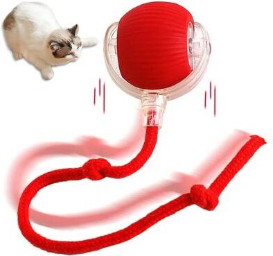 Snug & Styled Smart Avoid Electric Cat Toy Ball Interactive Automatic Play Toy For Cats red