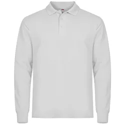 CLIQUE Manhattan langarm Poloshirt Herren 00 - white 5XL