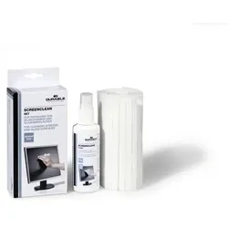 Durable SCREENCLEAN Set LCD / TFT / Plasma Gerätereinigungs-Feucht-/Trockentücher & Flüssigkeit 125 ml
