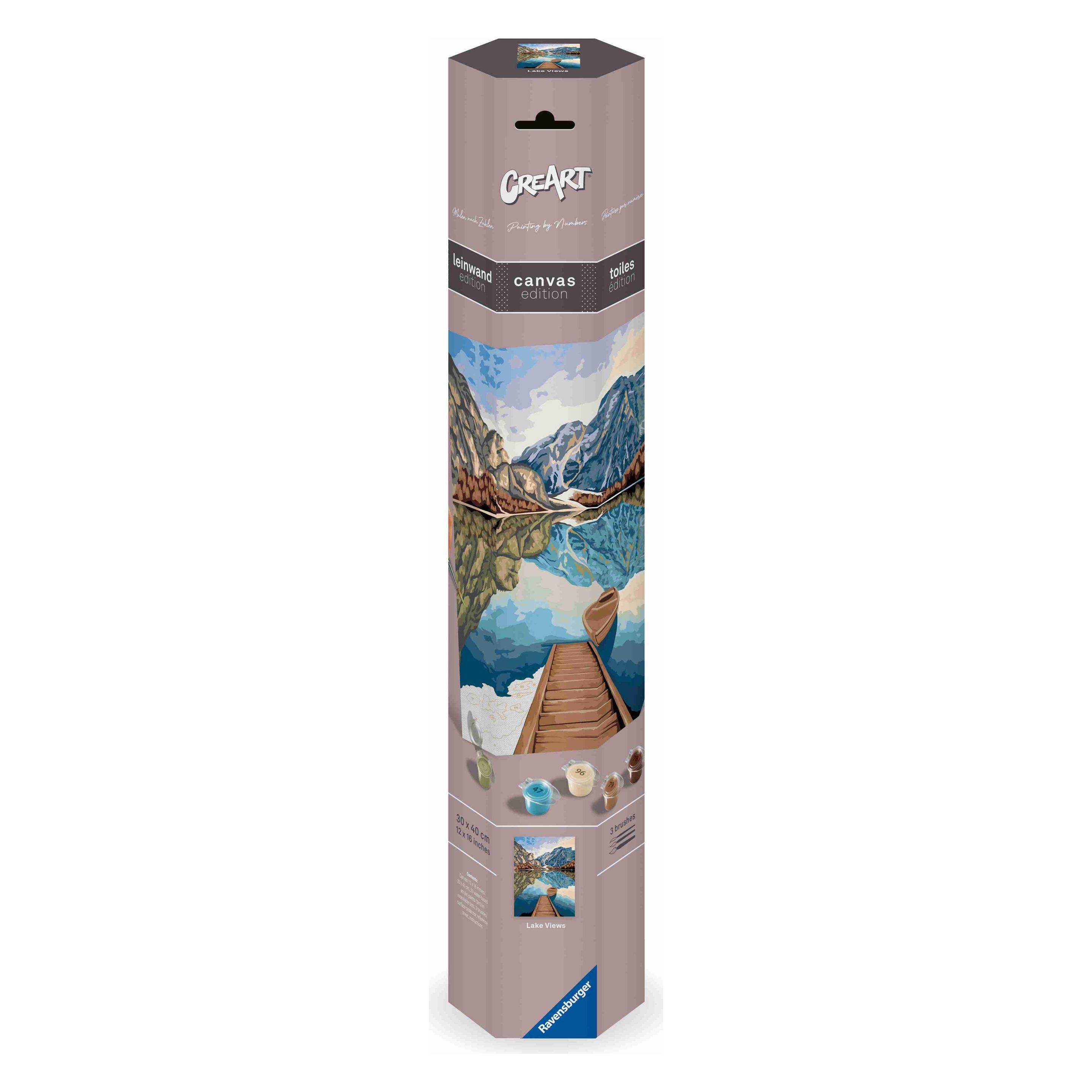 Ravensburger CreArt - Malen nach Zahlen 23909 - Lake Views - ab 12 Jahren - Malen auf Leinw (23909)