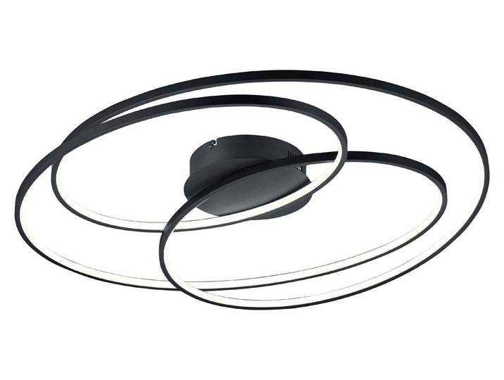 Plafonnier moderne à LED intégrées GALE noir Trio 673918032