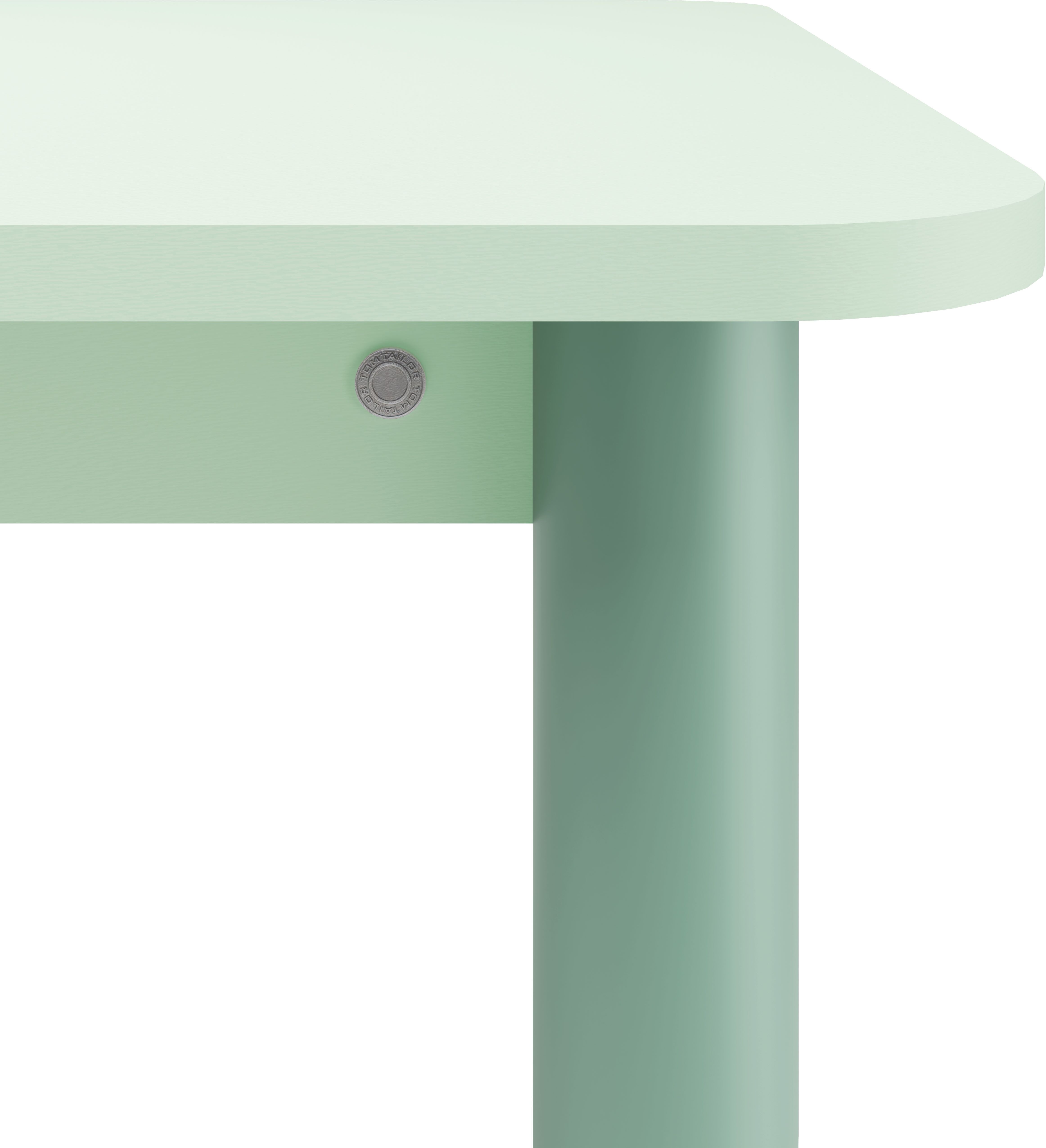 Esstisch TOM TAILOR HOME "COLOR TABLE", grün (fresh sage 08, sage 03, fresh sage 08), B:140cm H:76cm T:90cm, Tische, Esstisch, Esstisch, 4-Fuss, 3 Grössen, 3 Dekorfarben, 4 Fussfarben, ABS-Kante fresh sage 08, sage 03, fresh sage 08 B/H/T: 140cm x 76cm x 