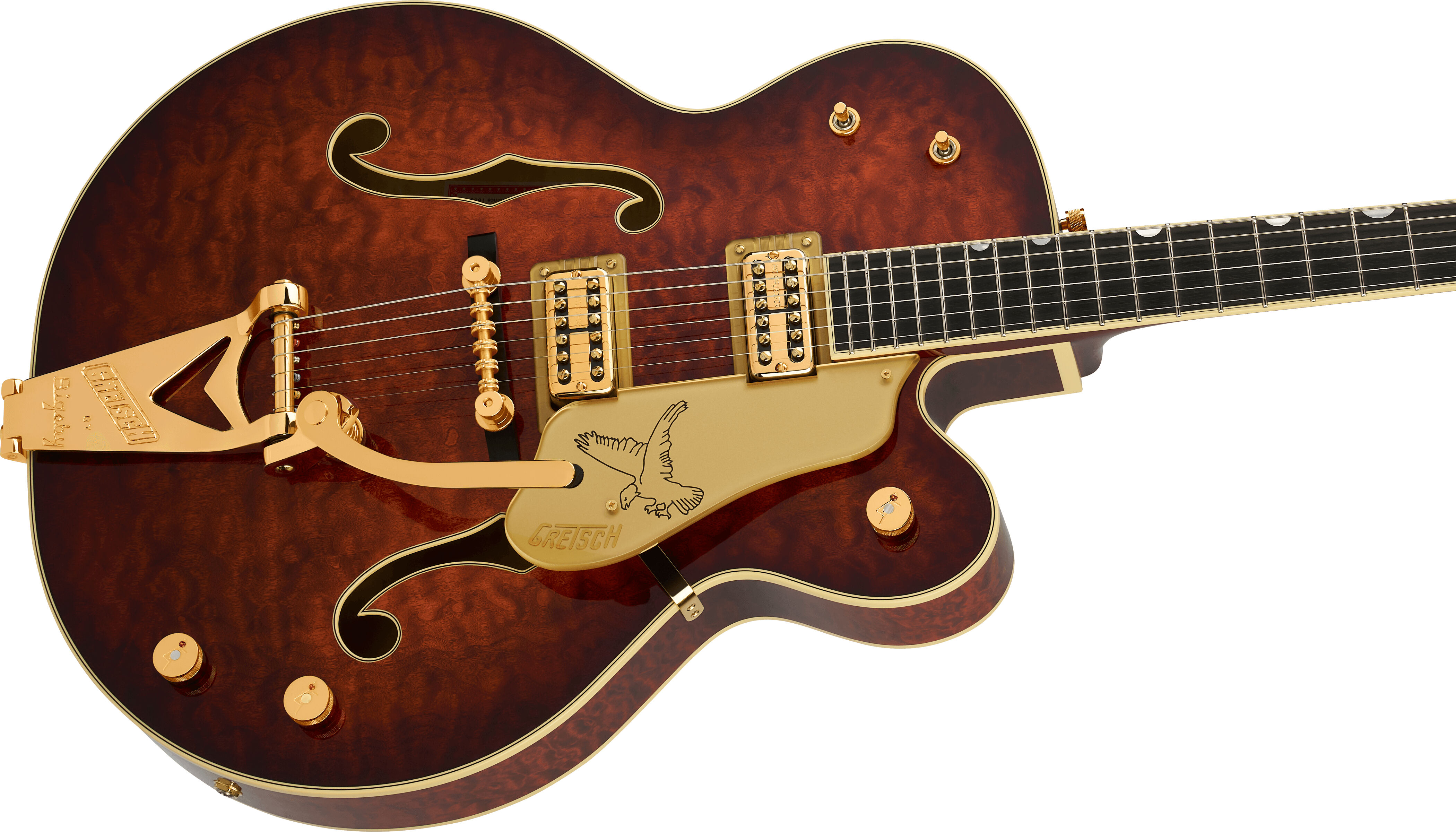 Gretsch G6136TGQM-59 Limited Edition Quilt Classic Falcon Bigsby EB Forge Glow
