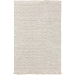 benuta Pure Wollteppich Velma Ivory 120x170 cm - Naturfaserteppich aus Wolle