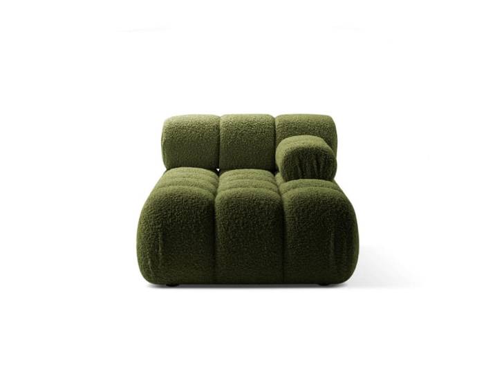 Méridienne droite en bouclé vert