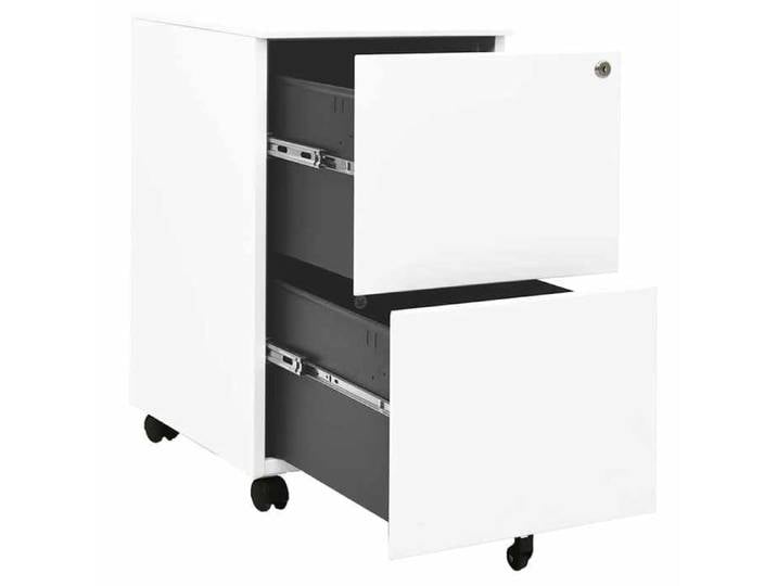 Classeur mobile Blanc 39x45x67 cm Acier_2 ans garantie_42686