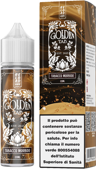 Reload Vape Tabacco Morbido Golden Tab Liquido Shot 20ml