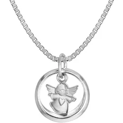 trendor 39446 Taufkette 925 Silber Taufring mit Engel, 42 cm