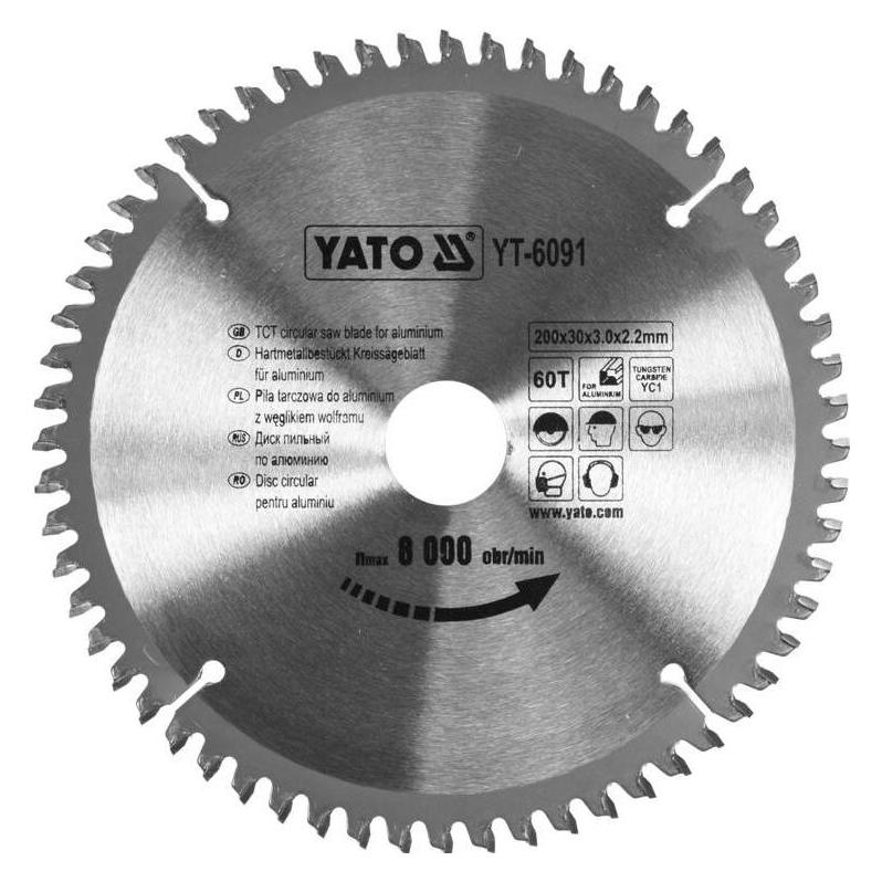Yato TCT BLADE FOR ALUMINIUM 200X60TX30MM (YT-6091)