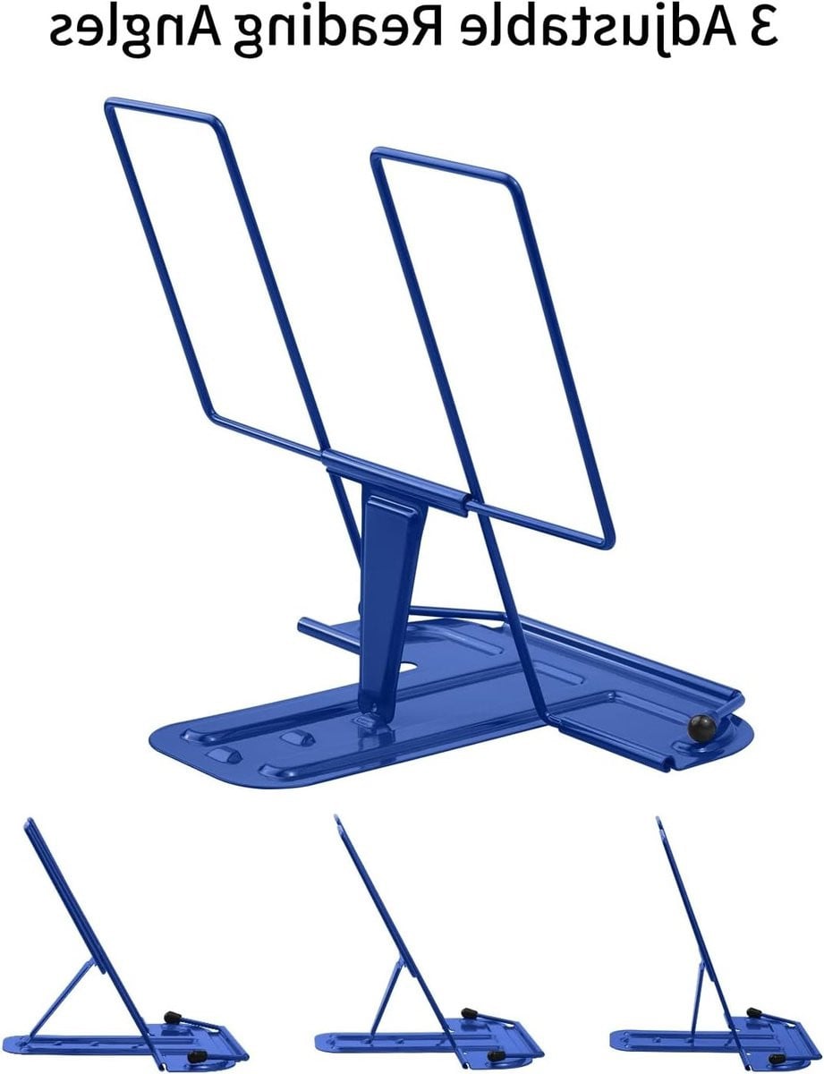 Allecto Boekensteun - Multifunctionele en Ergonomische Leestafel - Donkerblauw