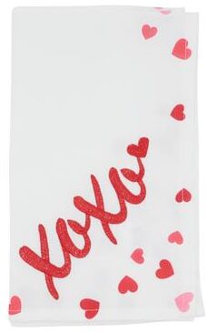 Saro Lifestyle "Text Script Decorative Napkins (Set of 4) - Playful Motif Detail for Dining and Entertaining, 20""x20"""