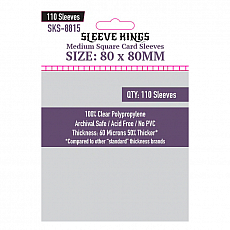 Sleeve Kings Medium Square Card Sleeves (110 Stück) 80x80mm - 8815 - Kartenhüllen 293240
