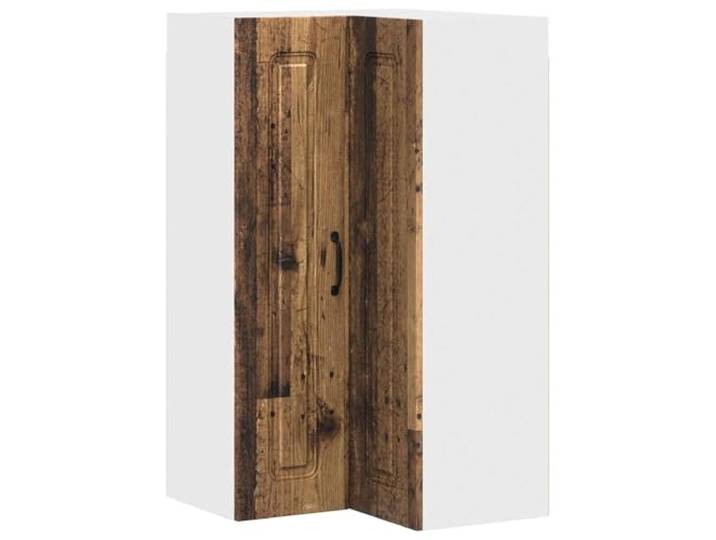 HKTMGDNG Küchen Eckschrank Holzwerkstoff Wandmontage 57x57x100 cm Platzsparender Wandschrank für Küche und Essbereich mit 3 Fächern, 2 Türen und stabiler Konstruktion aus Holzwerkstoff.