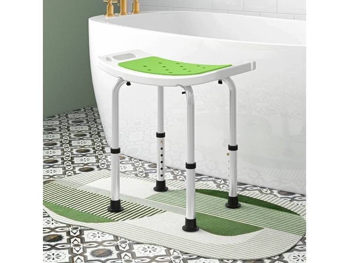 HOMCOM Tabouret de Douche Réglable Ergonomique 135kg Vert