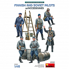 MiniArt - Finnish and Soviet Pilots with Accessories - 1:48 - 6 Figuren 311258