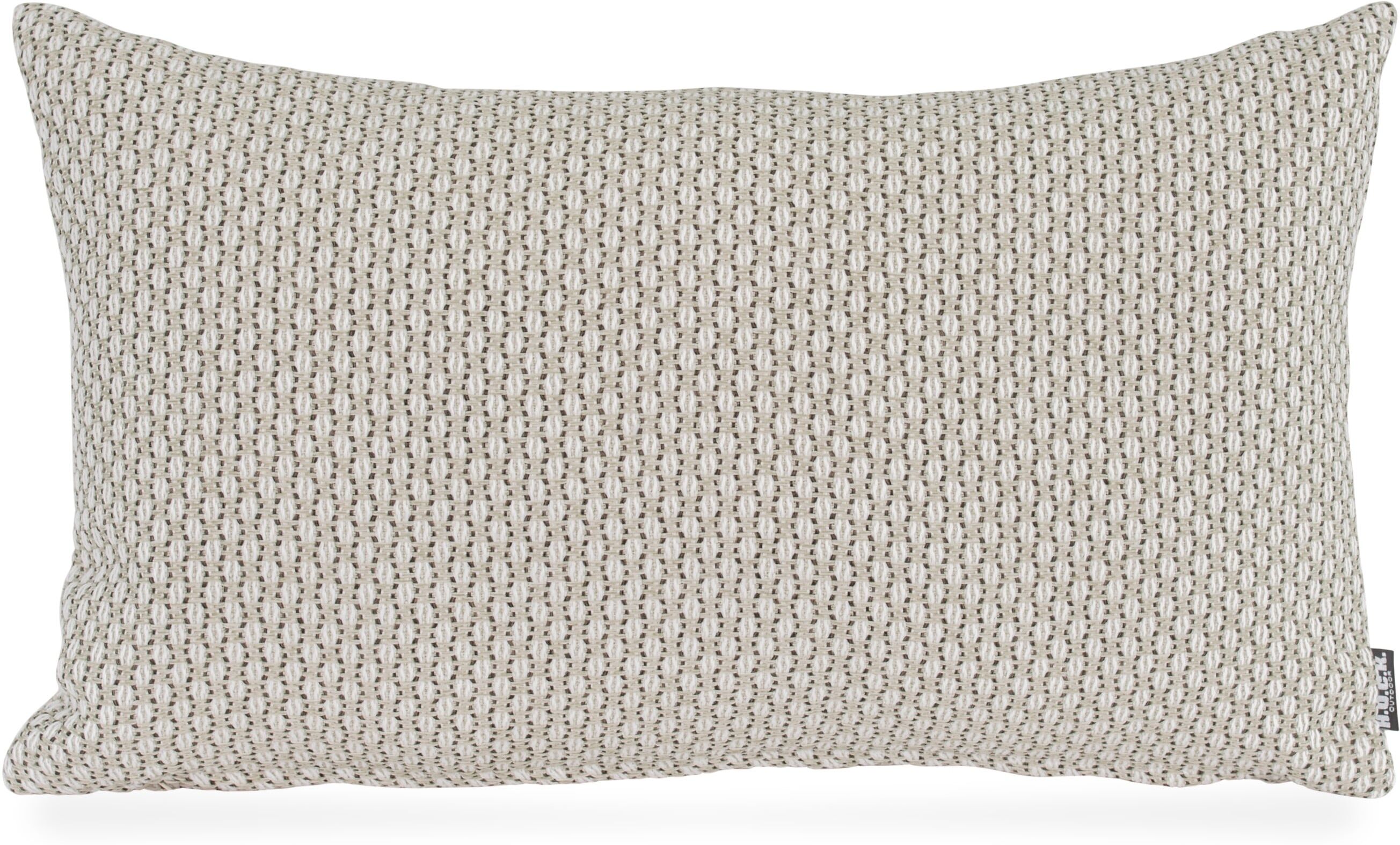 Dekokissen H.O.C.K. "Linocea", beige (beige,natur, gemustert), B:50cm H:10cm L:30cm, Obermaterial: 100% Polypropylen, Dekokissen_Sitzkissen_Kissenhüllen, Dekokissen, Outdoorkissen inkl. Füllung, 45x45cm, Dekokissen, salbei, gemustert beige,natur, gemuster