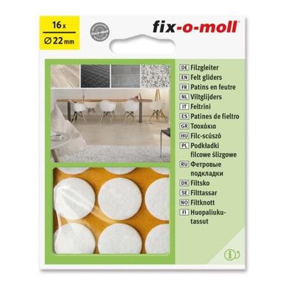 Filzgleiter rund 22mm weiß fix-o-moll