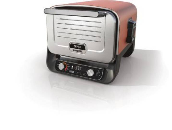 Ninja - Four À Pizza Électrique Woodfire Oo101eu Orange Inox, 1 Pizza 30 Cm, Préchauffage 15 Min, Jusqu'à 370°C