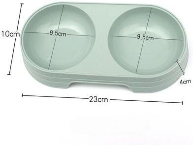 Uplift Treasures Eco Friendly Wheat Straw Double Pet Feeding Bowl blue 1pc