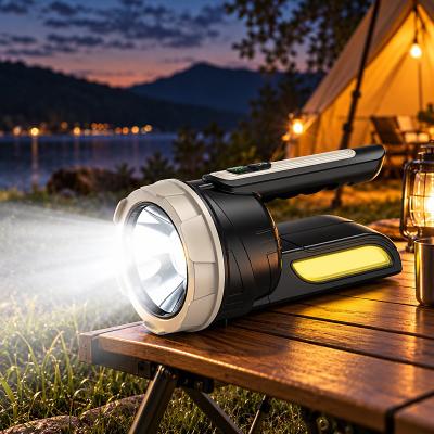 LightInthebox Rechargeable LED Handheld Flashlight, 2 Separate Light Sources, 4 Lighting Modes, Ergonomic Handle, USB-C Charging, Portable Flashlight for Outdoor Exploration, Camping, Hiking