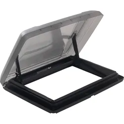 MPK VisionStar L Dachhaube mit Rauchglas Doppelverglasung / Ausschnittmaß 700 x 500 mm schwarz mit LED Beleuchtung